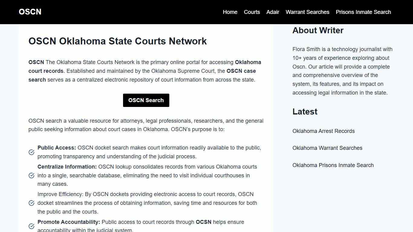Oscn Oklahoma State Courts Network -Complete guide 2026